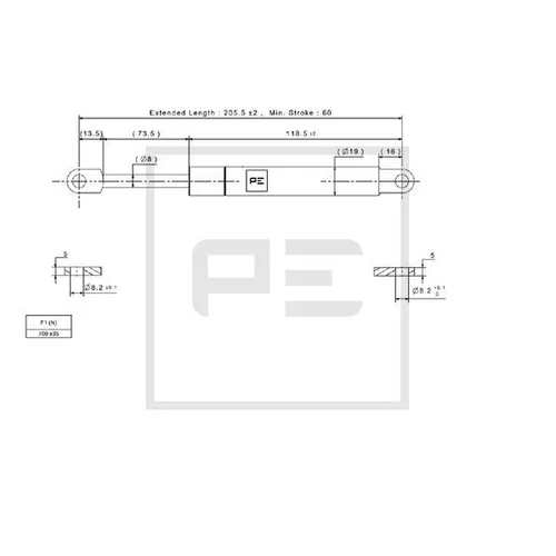 Pneumatická pružina 010.446-00A (PE Automotive) - obr. 1