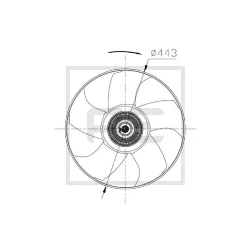 Koleso ventilátora chladenia motora PE Automotive 010.336-00A