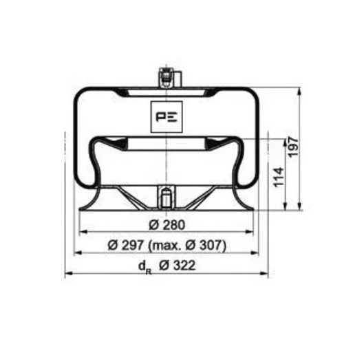 Mech pneumatického pruženia 084.260-72A (PE Automotive)