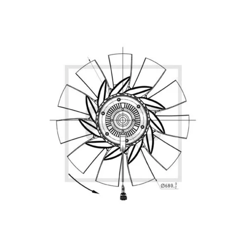 Koleso ventilátora chladenia motora 140.191-00A (PE Automotive) - obr. 1