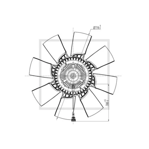 Koleso ventilátora chladenia motora PE Automotive 250.158-00A