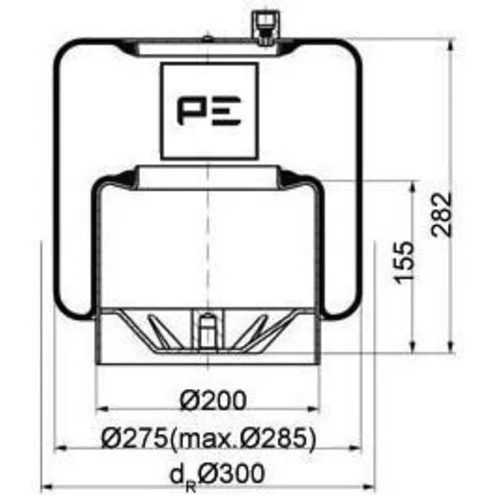 Mech pneumatického pruženia PE Automotive 084.107-76A