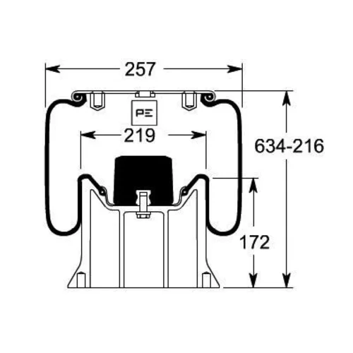 Mech pneumatického pruženia 084.182-72A (PE Automotive)