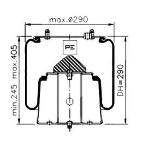 Mech pneumatického pruženia PE Automotive 084.296-71A