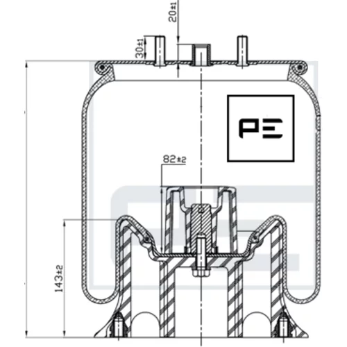 Mech pneumatického pruženia PE Automotive 084.430-73A