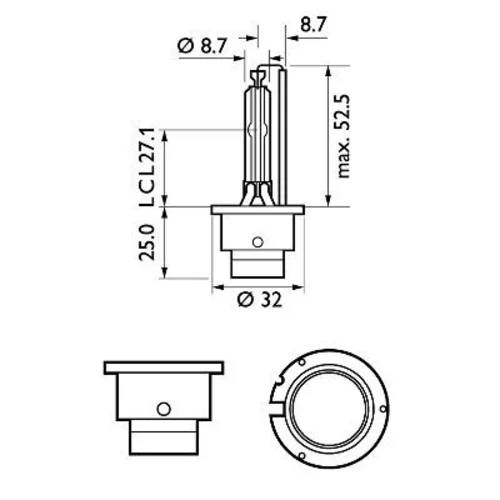 Žiarovka pre diaľkový svetlomet 85122WHV2S1 /PHILIPS/ - obr. 2