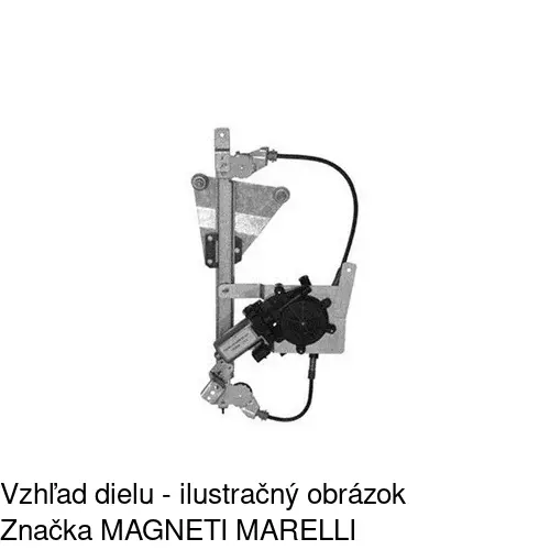 Mechanizmus sťahovania okna elektrický bez motora POLCAR 1324PSG3