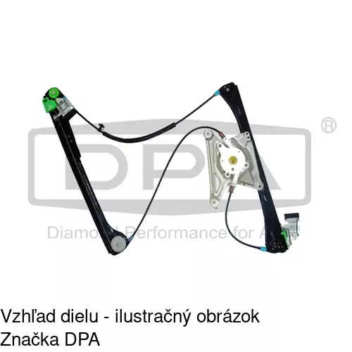 Mechanizmus sťahovania okna elektrický bez motora 1327PSG1A /POLCAR/ - obr. 2