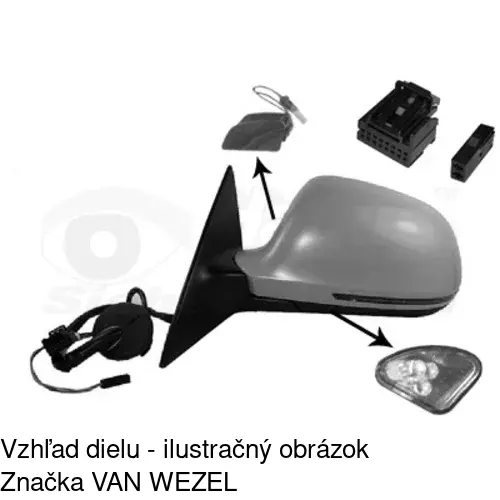 Rám vonkajšieho zrkadla 133754PM /POLCAR/ - obr. 4