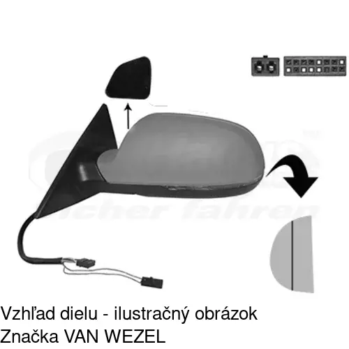 Rám vonkajšieho zrkadla 133756PM /POLCAR/ - obr. 2