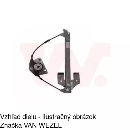 Mechanizmus sťahovania okna elektrický bez motora 1337PSG4 /POLCAR/ - obr. 5