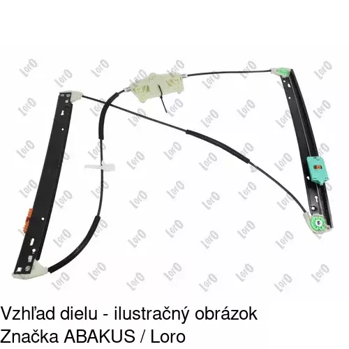 Mechanizmus sťahovania okna elektrický bez motora 1338PSG2 /POLCAR/ - obr. 2