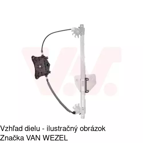Mechanizmus sťahovania okna elektrický bez motora 1338PSG4 /POLCAR/ - obr. 2