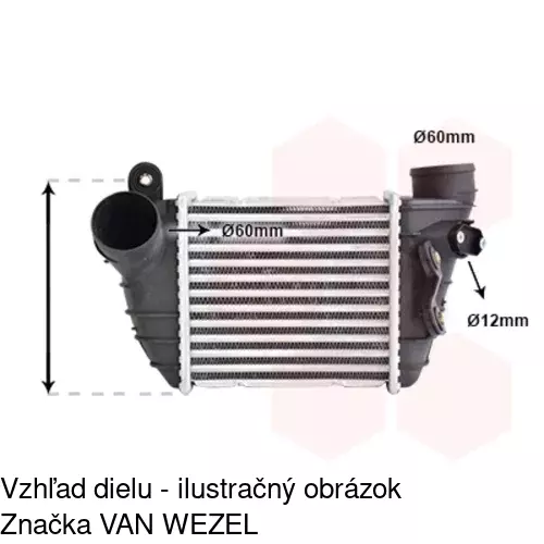 Chladiče vzduchu (Intercoolery) 1350J8-2 /POLCAR/ - obr. 2