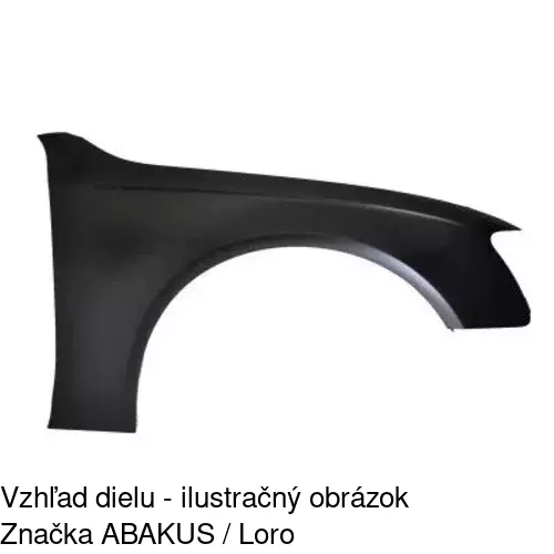 Predný blatník 13D102 /POLCAR/ - obr. 2