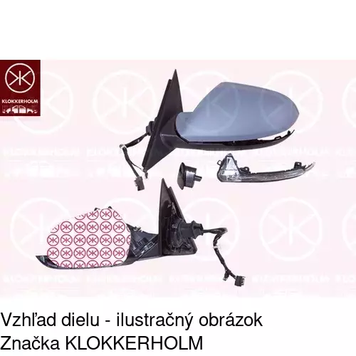 Sklo vonkajšieho zrkadla s držiakom 13E1545M /POLCAR/ - obr. 5