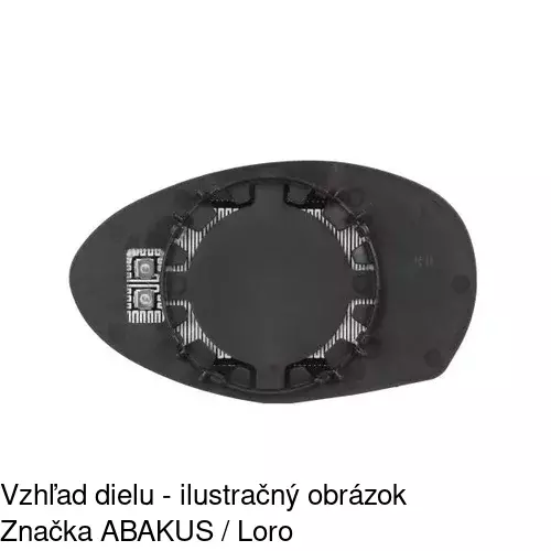 Sklo vonkajšieho zrkadla s držiakom 1404552M /POLCAR/ - obr. 4