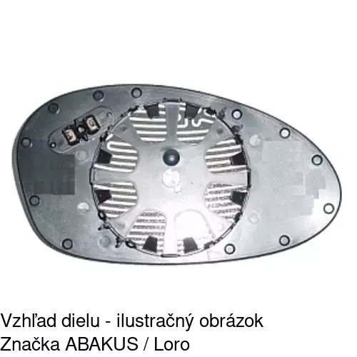 Sklo vonkajšieho zrkadla s držiakom 2042555E /POLCAR/ - obr. 2