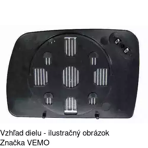 Sklo vonkajšieho zrkadla s držiakom 2050545E /POLCAR/ - obr. 4