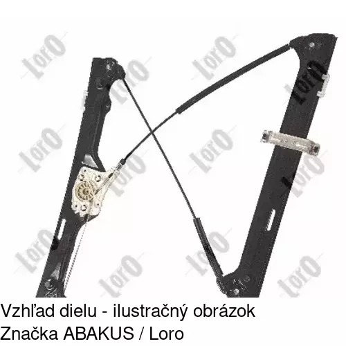 Mechanizmus sťahovania okna elektrický bez motora 2051PSG2 /POLCAR/ - obr. 2