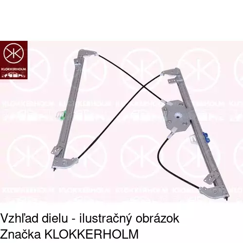 Mechanizmus sťahovania okna elektrický bez motora POLCAR 20X1PSG2