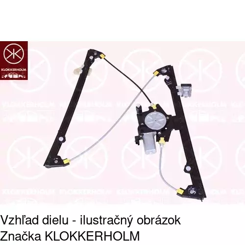 Mechanizmus sťahovania okna elektrický bez motora POLCAR 2317PSG2E