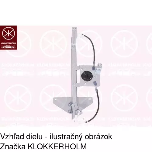 Mechanizmus sťahovania okna elektrický bez motora POLCAR 2317PSG3E