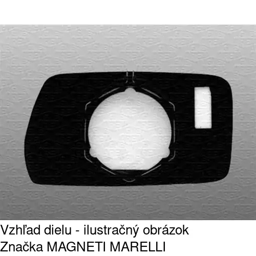 Sklo vonkajšieho zrkadla s držiakom 2325555E /POLCAR/ - obr. 1
