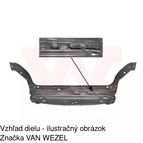 Horný nosník predného čela POLCAR 235104-4