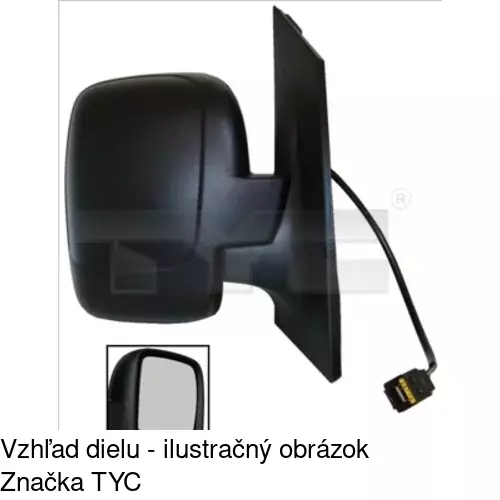 Sklo vonkajšieho zrkadla s držiakom 2396555M /POLCAR/ - obr. 4