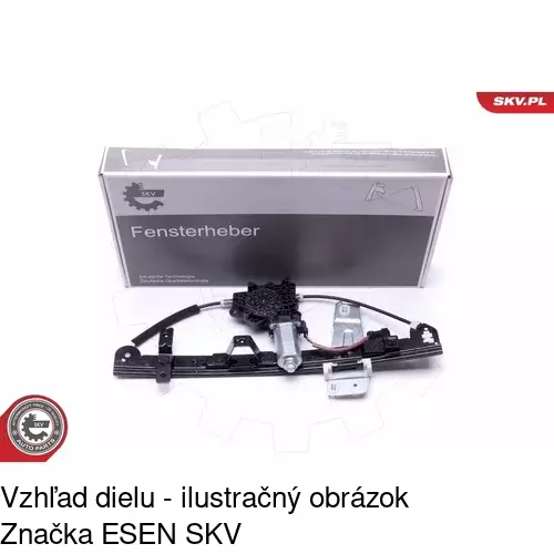 Elektrický mechanizmus okna dverí 2406PSE1 /POLCAR/ - obr. 3