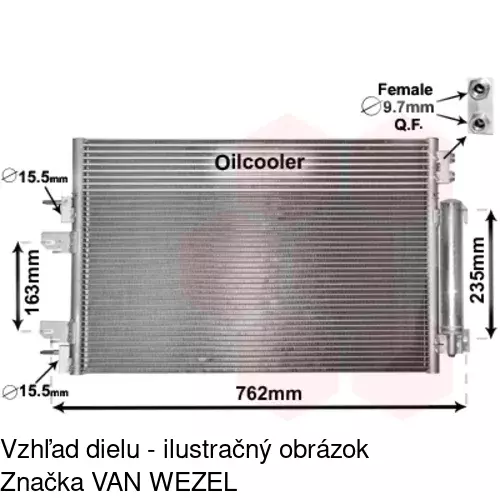Chladiče klimatizácie 2413K8C2 /POLCAR/ - obr. 2