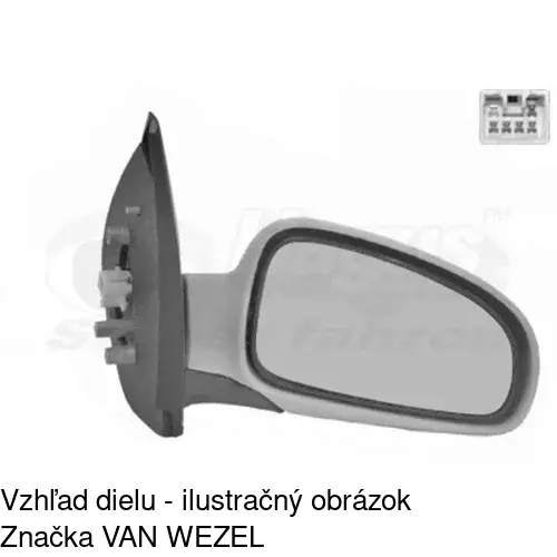 Vonkajšie zrkadlo 2500523S /POLCAR/ - obr. 1