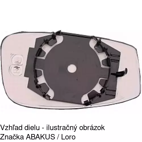 Sklo vonkajšieho zrkadla s držiakom 3030554E /POLCAR/ - obr. 1