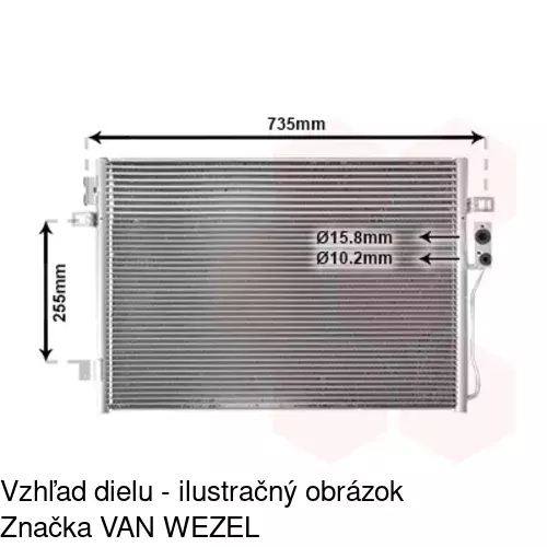 Chladiče klimatizácie 3140K8C1 /POLCAR/ - obr. 2