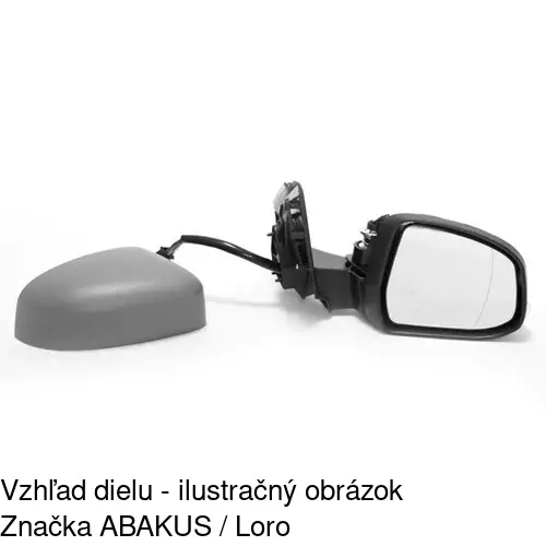 Sklo vonkajšieho zrkadla s držiakom 3205552E /POLCAR/ - obr. 2
