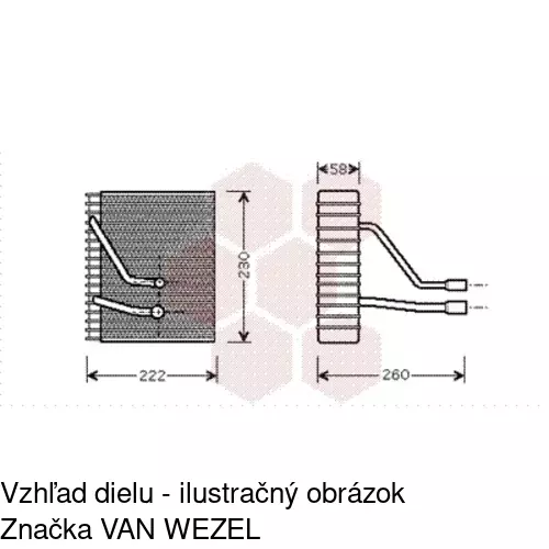 Výparník klimatizácie 3212P8-1 /POLCAR/ - obr. 1