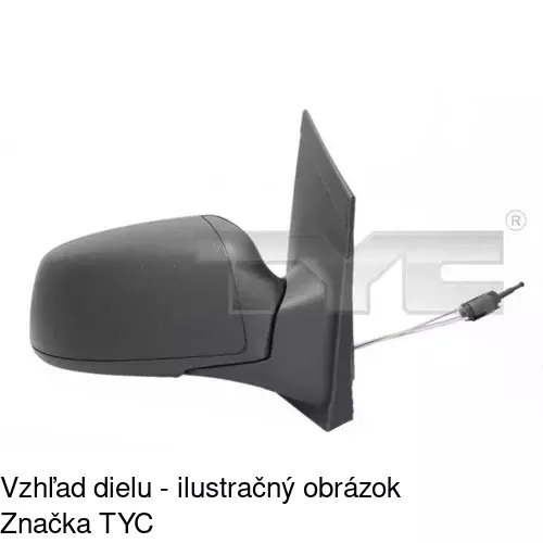 Sklo vonkajšieho zrkadla s držiakom 3218545E /POLCAR/ - obr. 1