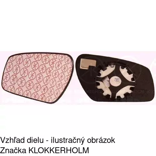 Sklo vonkajšieho zrkadla s držiakom 3218545E /POLCAR/ - obr. 5