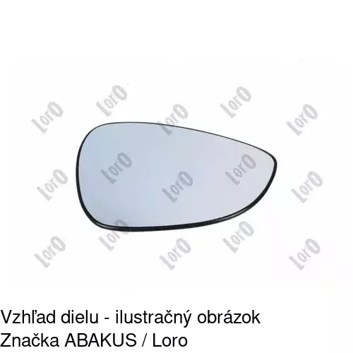 Sklo vonkajšieho zrkadla s držiakom 3238554M /POLCAR/ - obr. 2