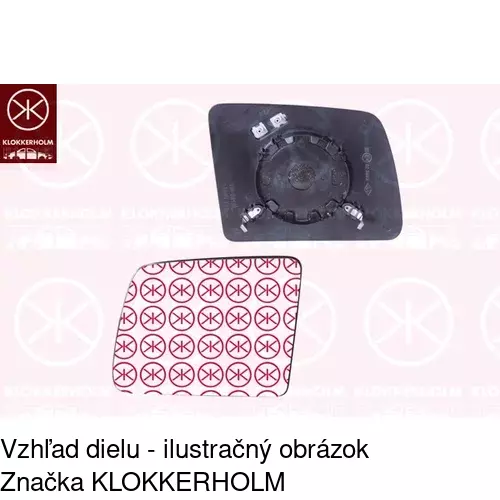 Sklo vonkajšieho zrkadla s držiakom POLCAR 3259555E