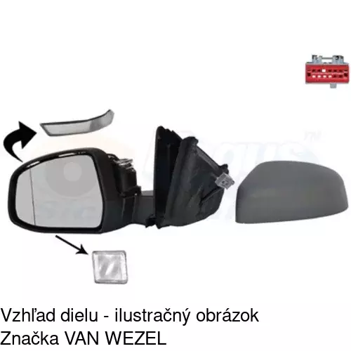 Vonkajšie zrkadlo 32D1515E /POLCAR/ - obr. 3