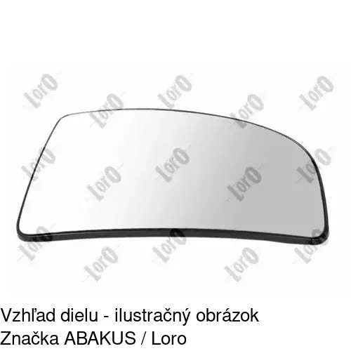 Sklo vonkajšieho zrkadla s držiakom 32N2545M /POLCAR/ - obr. 3