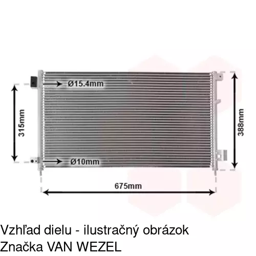 Chladiče klimatizácie 3833K8C1S /POLCAR/ - obr. 2