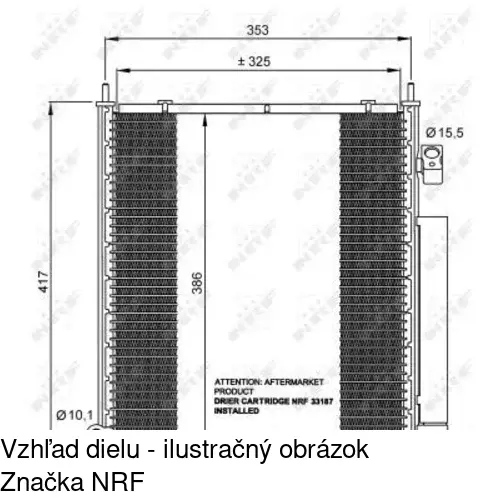 Chladiče klimatizácie 3835K8C1 /POLCAR/ - obr. 1