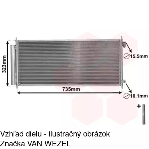 Chladiče klimatizácie 3835K8C2 /POLCAR/ - obr. 2