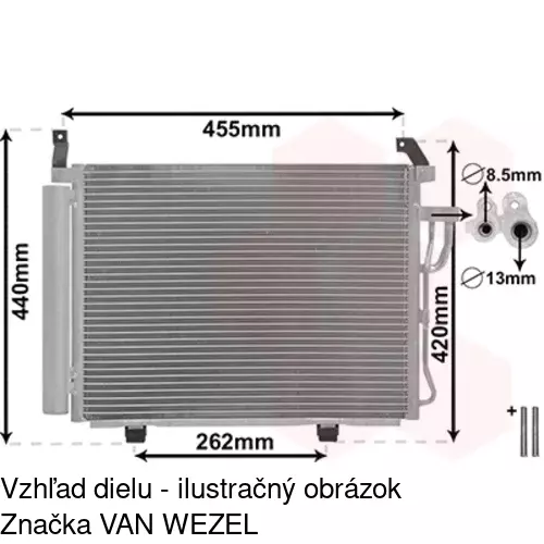 Chladiče klimatizácie 4003K8C1S /POLCAR/ - obr. 2