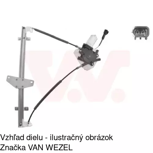 Elektrický mechanizmus okna dverí 4003PSE2E /POLCAR/ - obr. 1