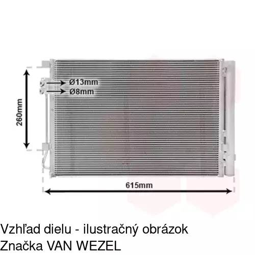 Chladiče klimatizácie 40S2K8C1 /POLCAR/ - obr. 2