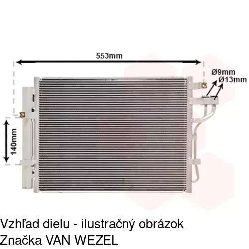 Chladiče klimatizácie 4107K8C1S /POLCAR/ - obr. 2
